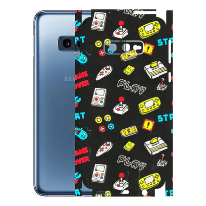 Samsung A/S Series Phone Skins (All Models) - Gaming Doodles - 3D Embossed Finish (L-224) Samsung Galaxy S10E