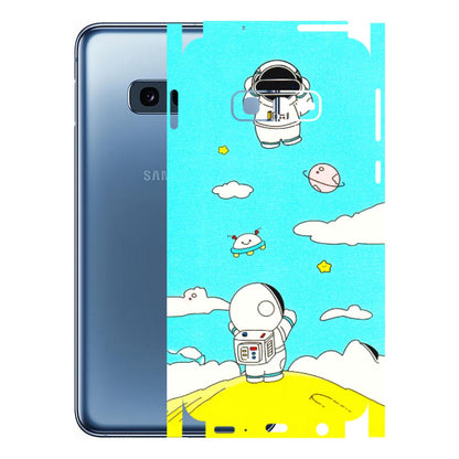 Samsung A/S Series Phone Skins (All Models) - Blue Skies Astro Float - 3D Embossed Finish (L-230) Samsung Galaxy S10E