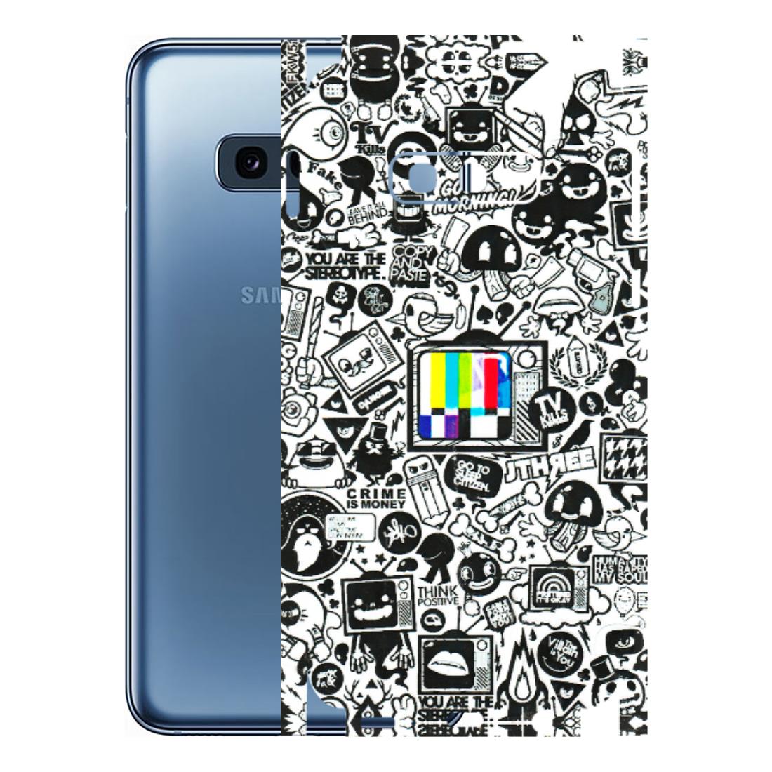 Samsung A/S Series Phone Skins (All Models) - Doodles Positive Art - 3D Embossed Finish (L-263) Samsung Galaxy S10E