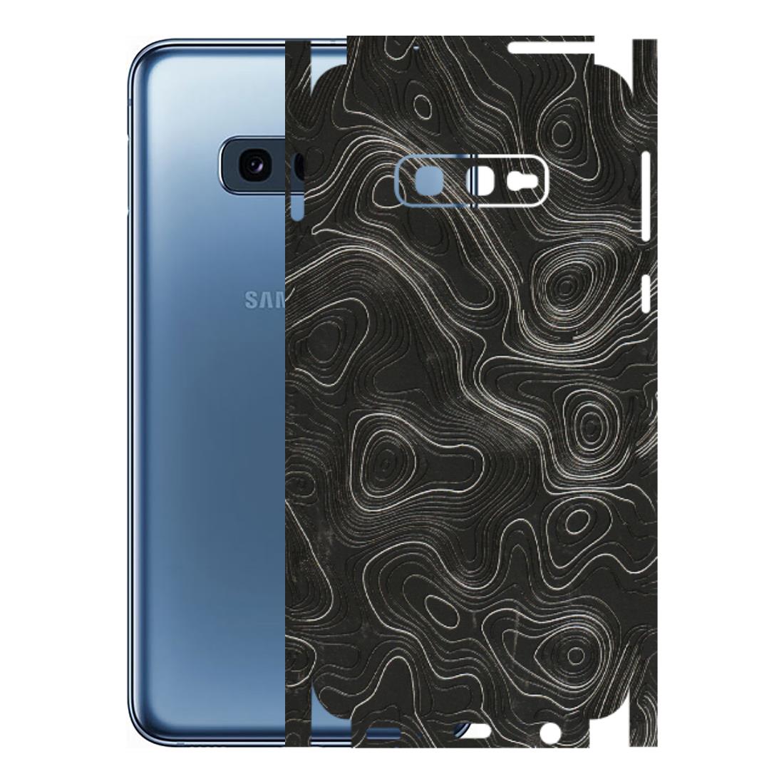 Samsung A/S Series Phone Skins (All Models) - Abstract White Line Map - 3D Embossed Finish (L-269) Samsung Galaxy S10E