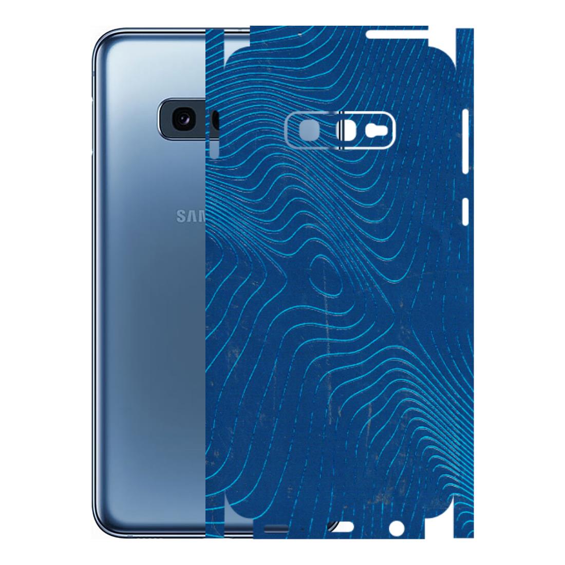 Samsung A/S Series Phone Skins (All Models) - Abstract Blue Line Map - 3D Embossed Finish (L-272) Samsung Galaxy S10E