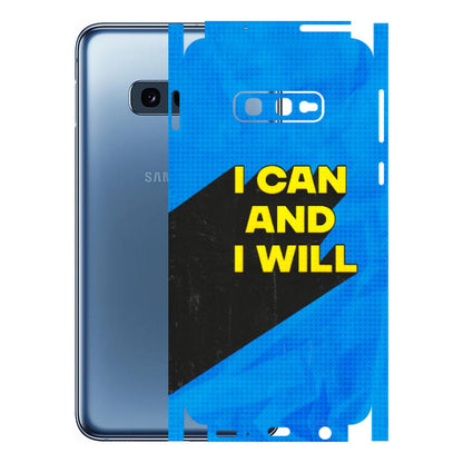 Samsung A/S Series Phone Skins (All Models) - I Can And I Will - 3D Embossed Finish (L-281) Samsung Galaxy S10E
