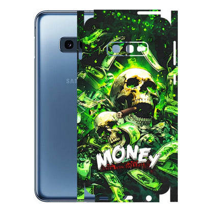 Samsung A/S Series Phone Skins (All Models) - Skull Money - 3D Embossed Finish (L-303) Samsung Galaxy S10E