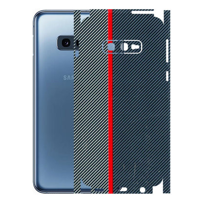 Samsung A/S Series Phone Skins (All Models) - Blue Sober Lines - 3D Embossed Finish (L-305) Samsung Galaxy S10E
