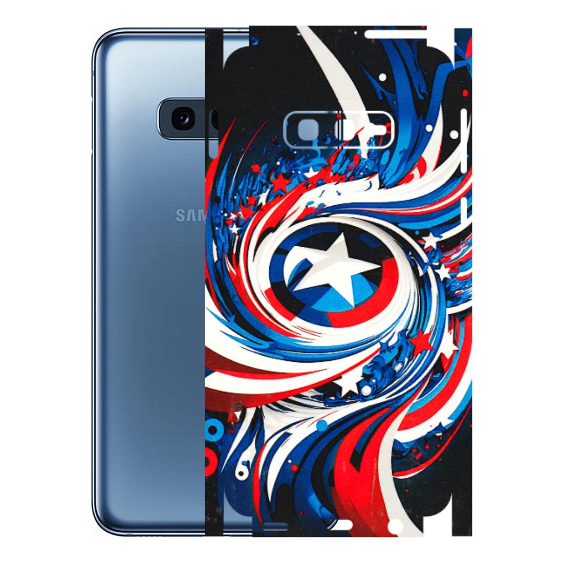 Samsung A/S Series Phone Skins (All Models) - Captain America Logo - 3D Embossed Finish (L-307) Samsung Galaxy S10E