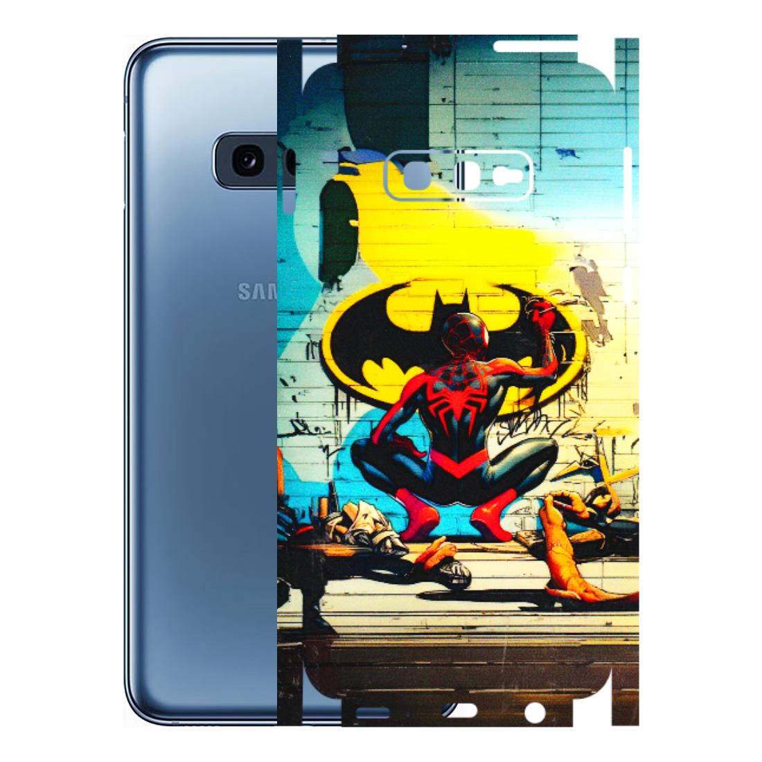Samsung A/S Series Phone Skins (All Models) - New Spiderman Bat Logo - 3D Embossed Finish (L-309) Samsung Galaxy S10E
