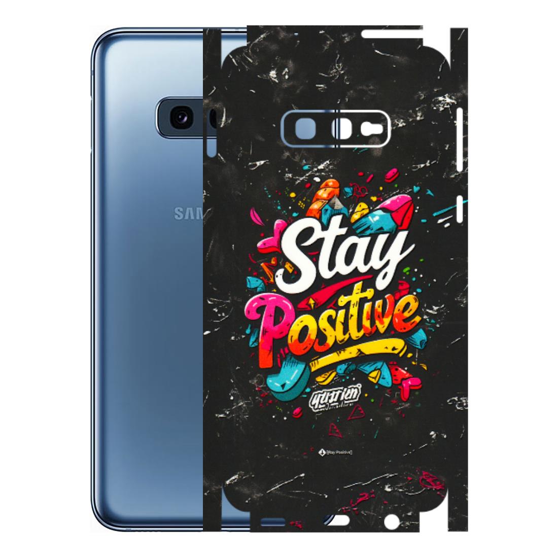 Samsung A/S Series Phone Skins (All Models) - Stay Positive Black - 3D Embossed Finish (L-31) Samsung Galaxy S10E