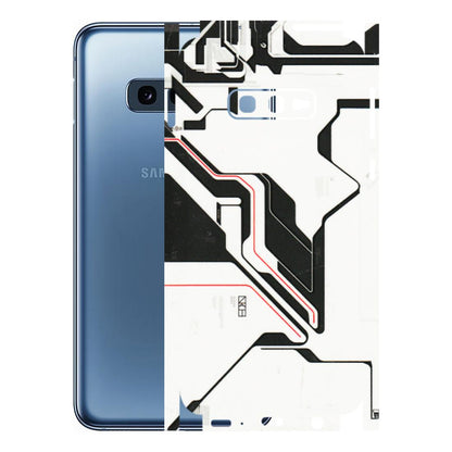 Samsung A/S Series Phone Skins (All Models) - White Techy Logo - 3D Embossed Finish (L-312) Samsung Galaxy S10E