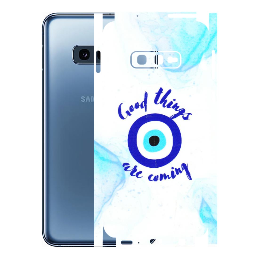 Samsung A/S Series Phone Skins (All Models) - Evil Eye Good Things Are Coming - 3D Embossed Finish (L-322) Samsung Galaxy S10E