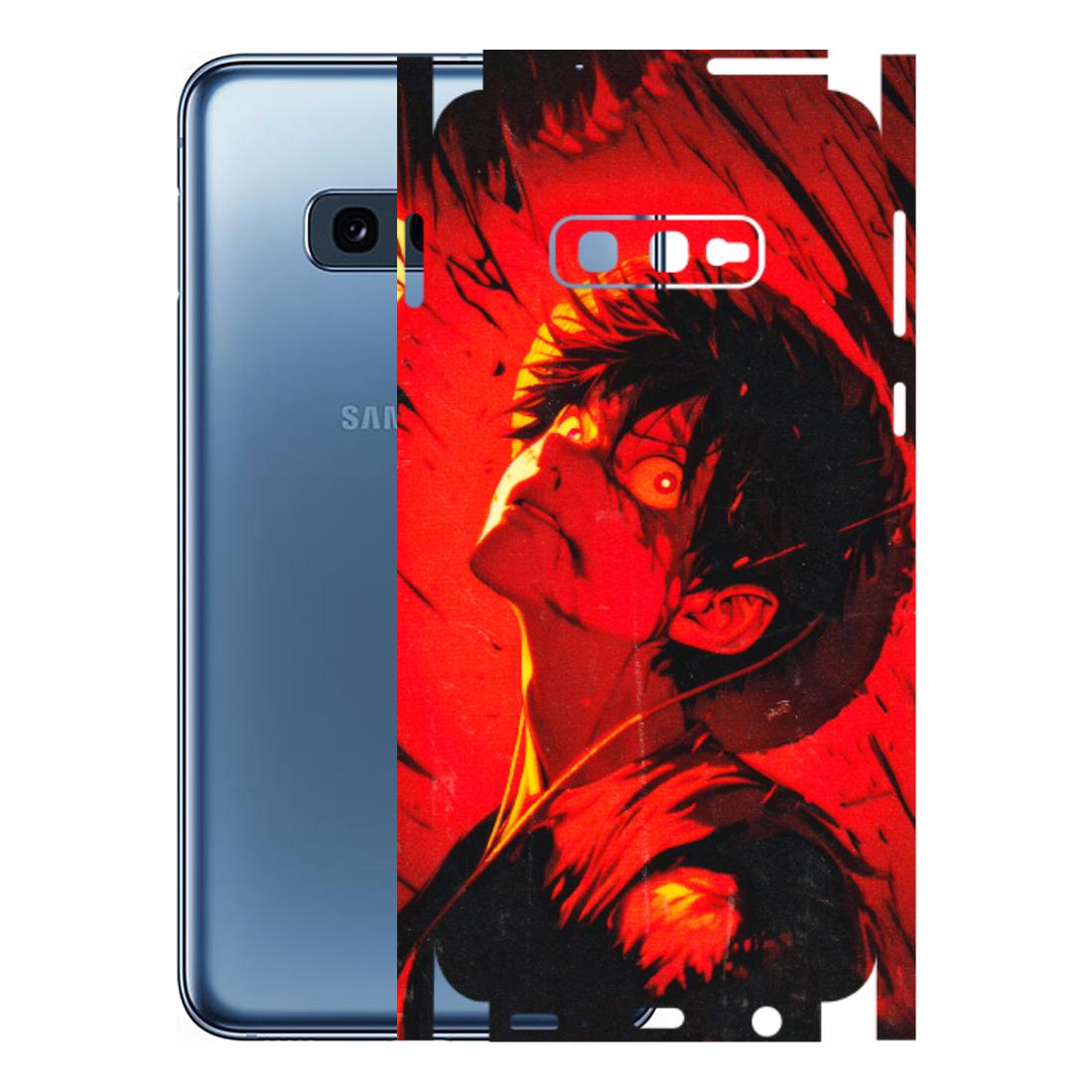 Samsung A/S Series Phone Skins (All Models) - D.Luffy Power Up One Piece Anime - 3D Embossed Finish (L-326) Samsung Galaxy S10E