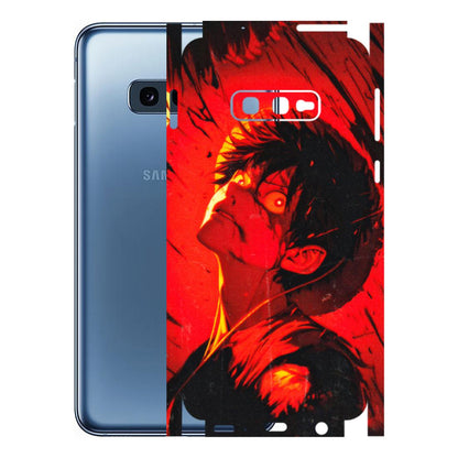 Samsung A/S Series Phone Skins (All Models) - D.Luffy Power Up One Piece Anime - 3D Embossed Finish (L-326) Samsung Galaxy S10E
