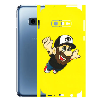 Samsung A/S Series Phone Skins (All Models) - Flying Beardo - 3D Embossed Finish (L-60) Samsung Galaxy S10E