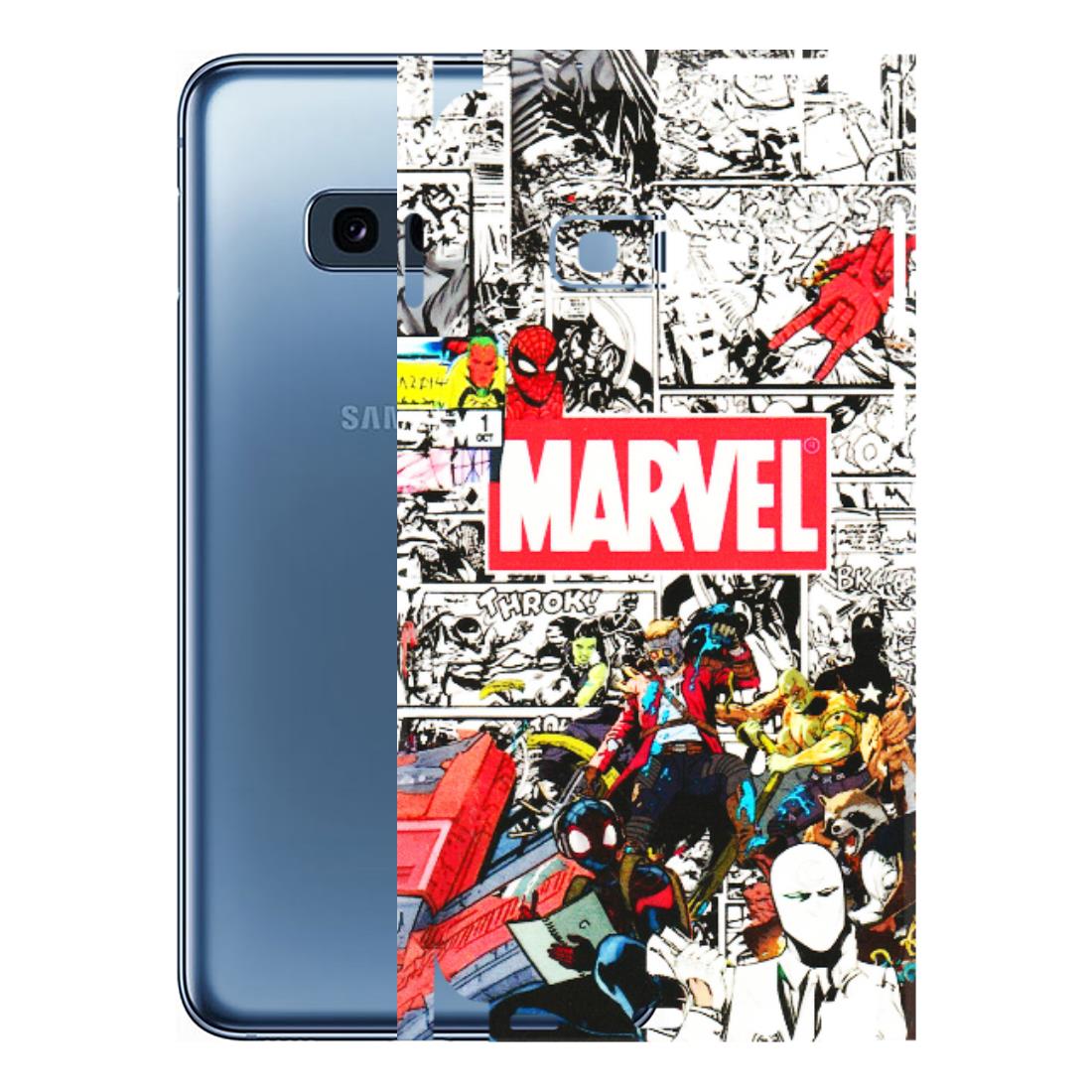 Samsung A/S Series Phone Skins (All Models) - Marvel Colorful Comic - 3D Embossed Finish (L-64) Samsung Galaxy S10E
