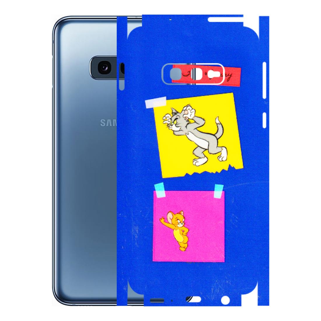 Samsung A/S Series Phone Skins (All Models) - Tom N Jerry Sticky Notes - 3D Embossed Finish (L-88) Samsung Galaxy S10E