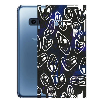 Samsung A/S Series Phone Skins (All Models) - Distorted Smileys - 3D Embossed Finish (L-92) Samsung Galaxy S10E