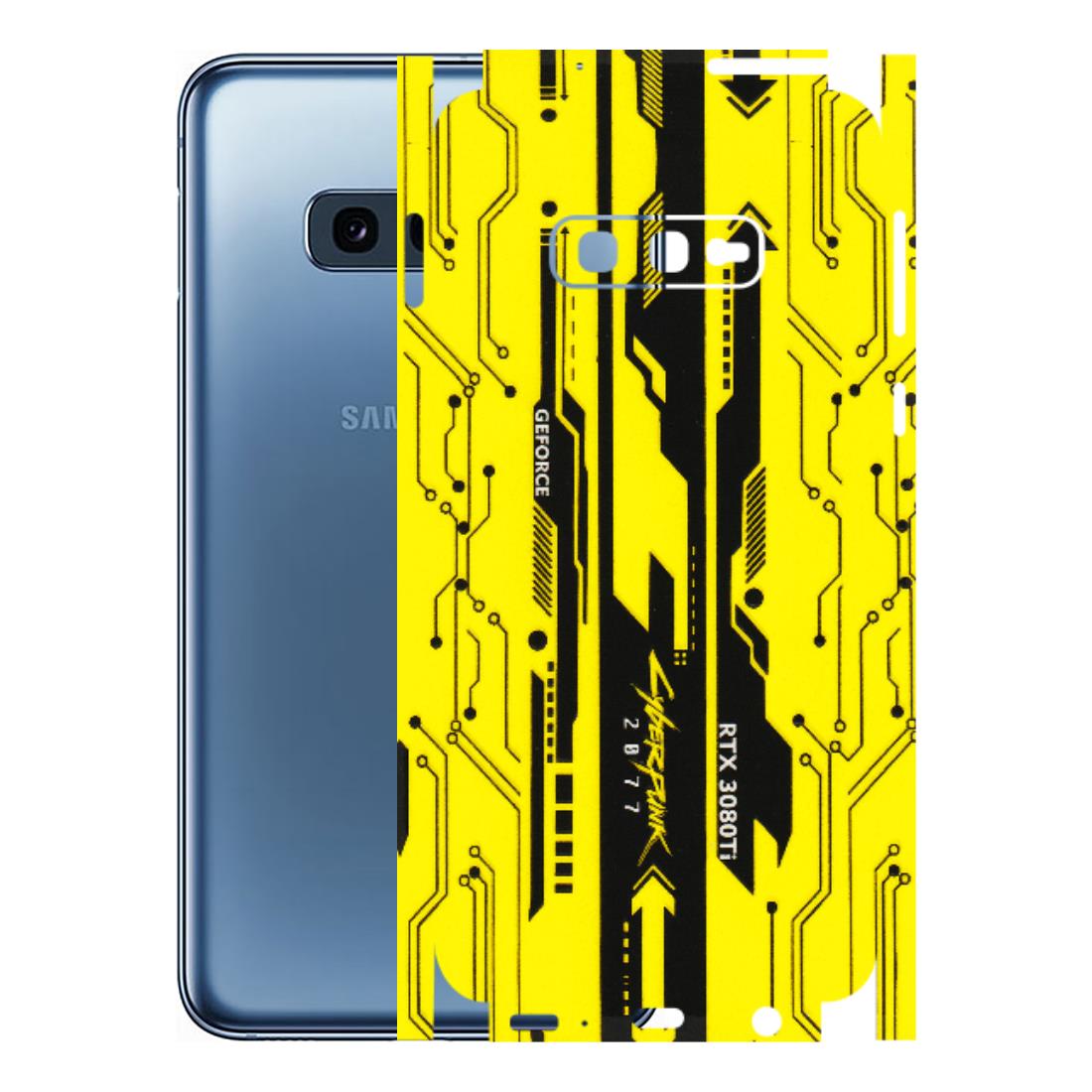 Samsung A/S Series Phone Skins (All Models) - Yellow Cyberpunk - 3D Embossed Finish (L-93) Samsung Galaxy S10E