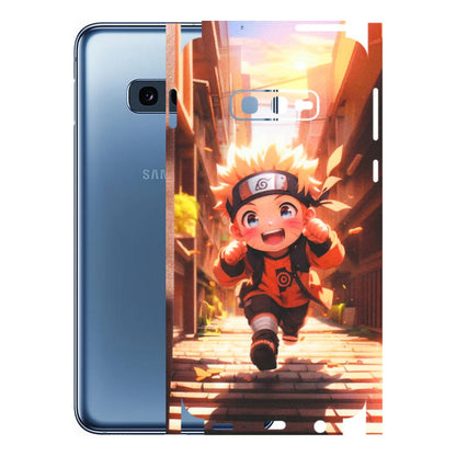 Samsung A/S Series Phone Skins (All Models) - Naruto Cute Toon Running - Matte Finish (M-04) Samsung Galaxy S10E