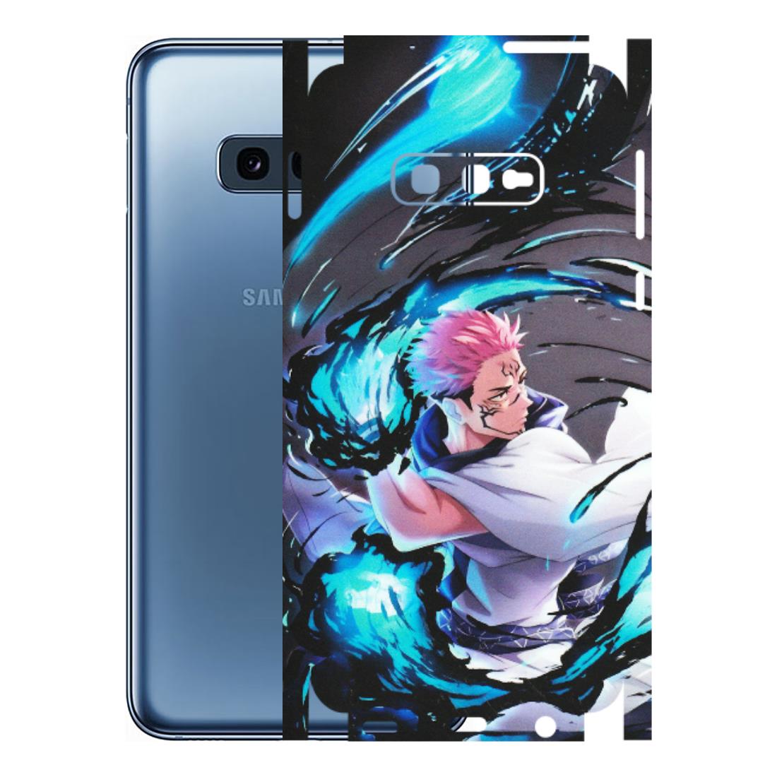 Samsung A/S Series Phone Skins (All Models) - New Jujutsu Kaisen Grey Blue Anime - Matte Finish (M-127) Samsung Galaxy S10E