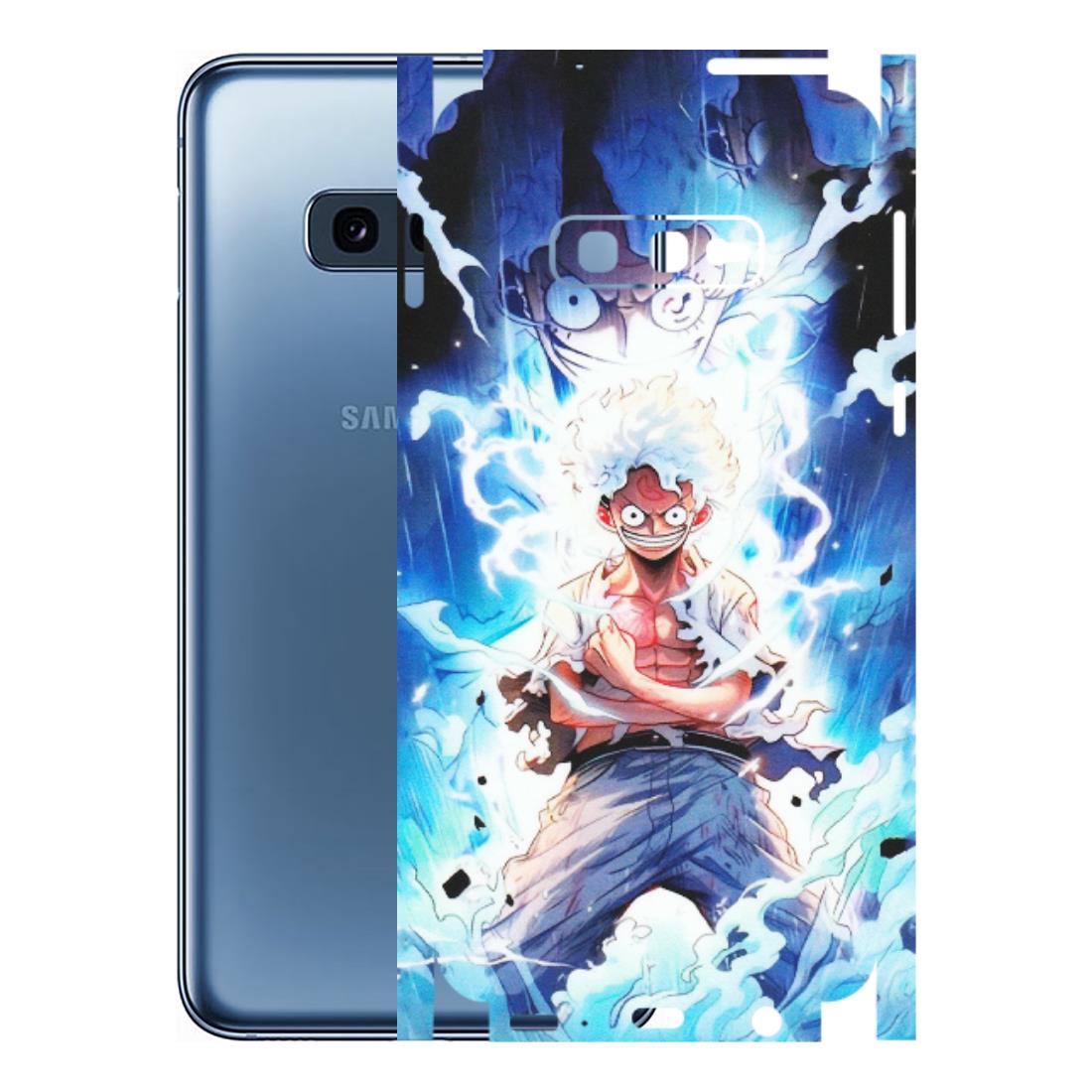 Samsung A/S Series Phone Skins (All Models) - Blue Thunder Luffy Anime - Matte Finish (M-132) Samsung Galaxy S10E