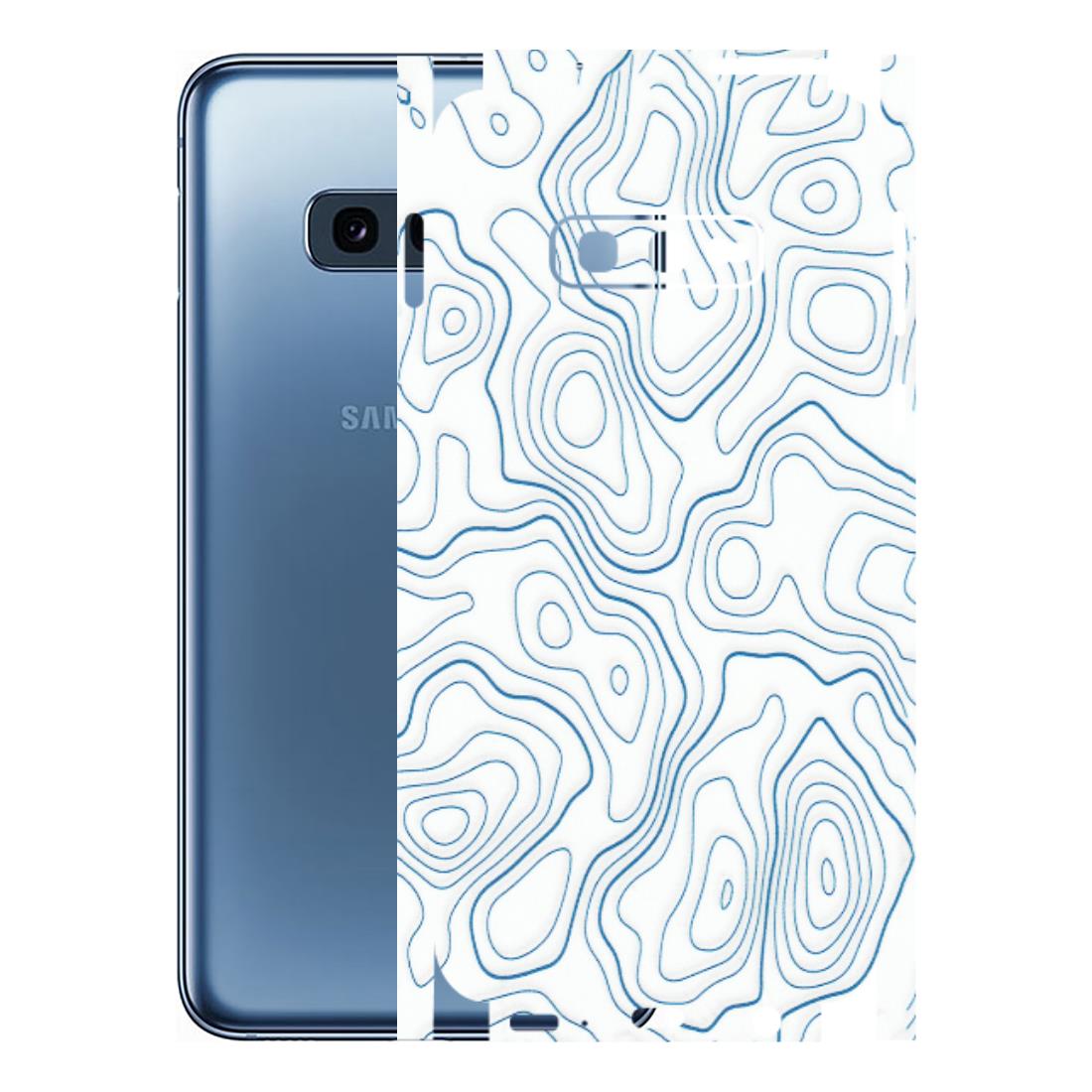 Samsung A/S Series Phone Skins (All Models) - Blue And White Swirls - Matte Finish (M-139) Samsung Galaxy S10E