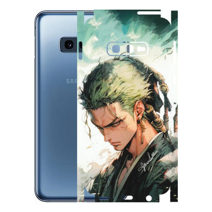 Samsung A/S Series Phone Skins (All Models) - New Roronoa Zoro One Picece Anime - Matte Finish (M-140) Samsung Galaxy S10E