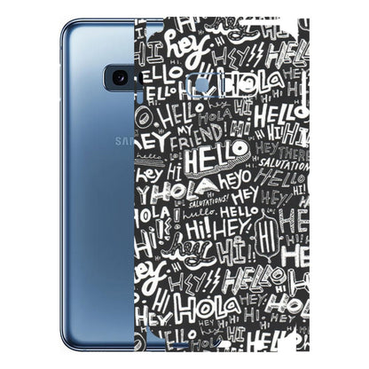 Samsung A/S Series Phone Skins (All Models) - Hi Hello Doodles - Matte Finish (M-25) Samsung Galaxy S10E