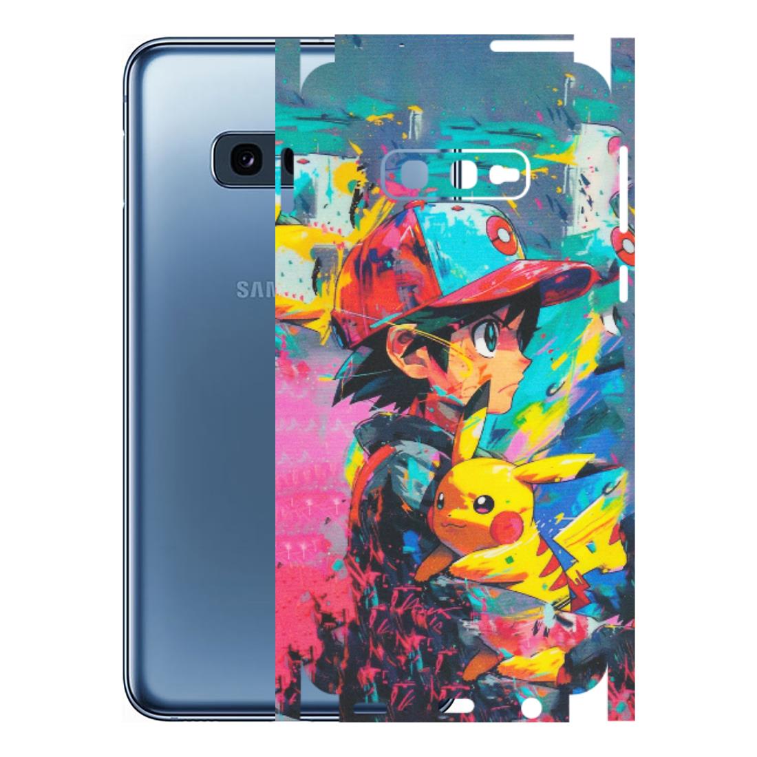Samsung A/S Series Phone Skins (All Models) - Ash & Pikachu - Matte Finish (M-26) Samsung Galaxy S10E