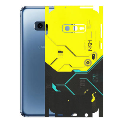 Samsung A/S Series Phone Skins (All Models) - Black Yellow Technica - Matte Finish (M-53) Samsung Galaxy S10E