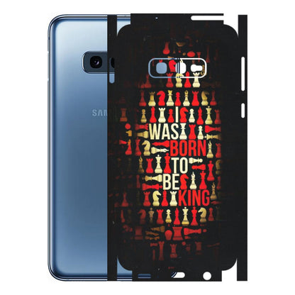 Samsung A/S Series Phone Skins (All Models) - Born To Be King - Matte Finish (M-73) Samsung Galaxy S10E