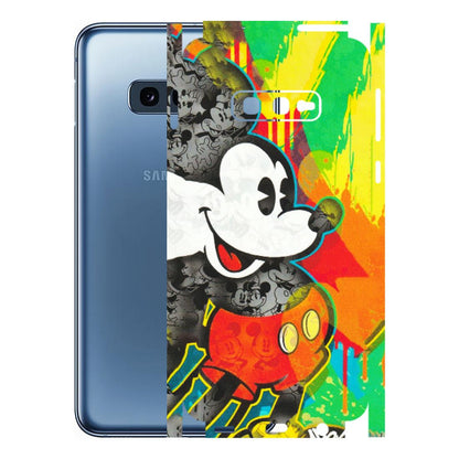 Samsung A/S Series Phone Skins (All Models) - Multiple Mickey With Colourful Texture - Matte Finish (M-84) Samsung Galaxy S10E