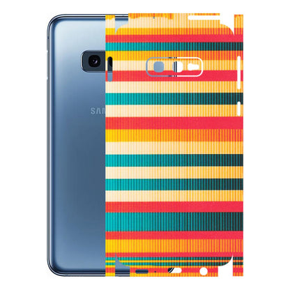 Samsung A/S Series Phone Skins (All Models) - Colourful Stripes Soothing Effect - Matte Finish (M-86) Samsung Galaxy S10E