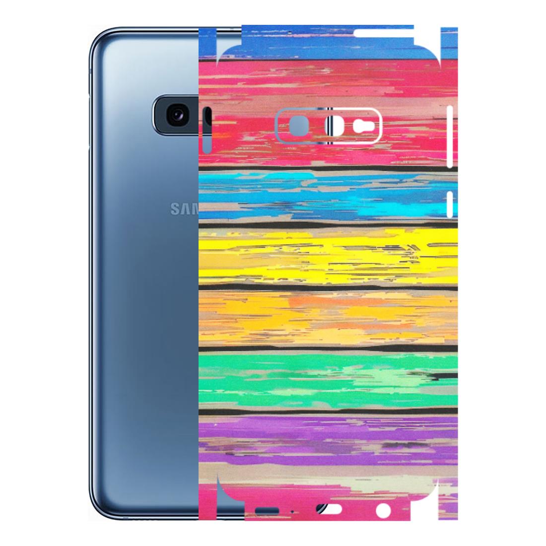 Samsung A/S Series Phone Skins (All Models) - Multi Colour Wooden Wall - Matte Finish (M-96) Samsung Galaxy S10E