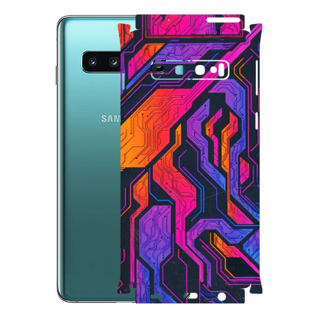 Samsung A/S Series Phone Skins (All Models) - Tech Circuits Futuristic - 3D Embossed Finish (L-07) Samsung Galaxy S10