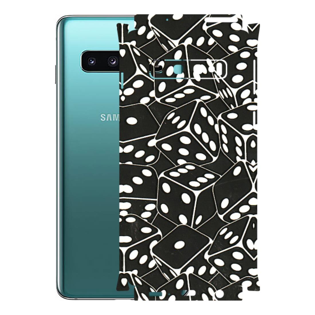 Samsung A/S Series Phone Skins (All Models) - Big Black Dices - 3D Embossed Finish (L-106) Samsung Galaxy S10