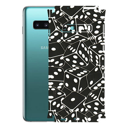 Samsung A/S Series Phone Skins (All Models) - Big Black Dices - 3D Embossed Finish (L-106) Samsung Galaxy S10