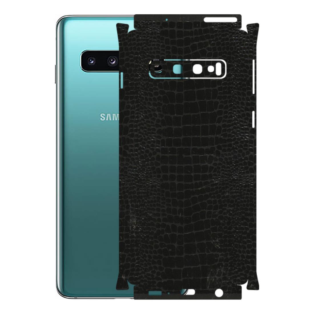 Samsung A/S Series Phone Skins (All Models) - Snake Leather Black - 3D Embossed Finish (L-107) Samsung Galaxy S10