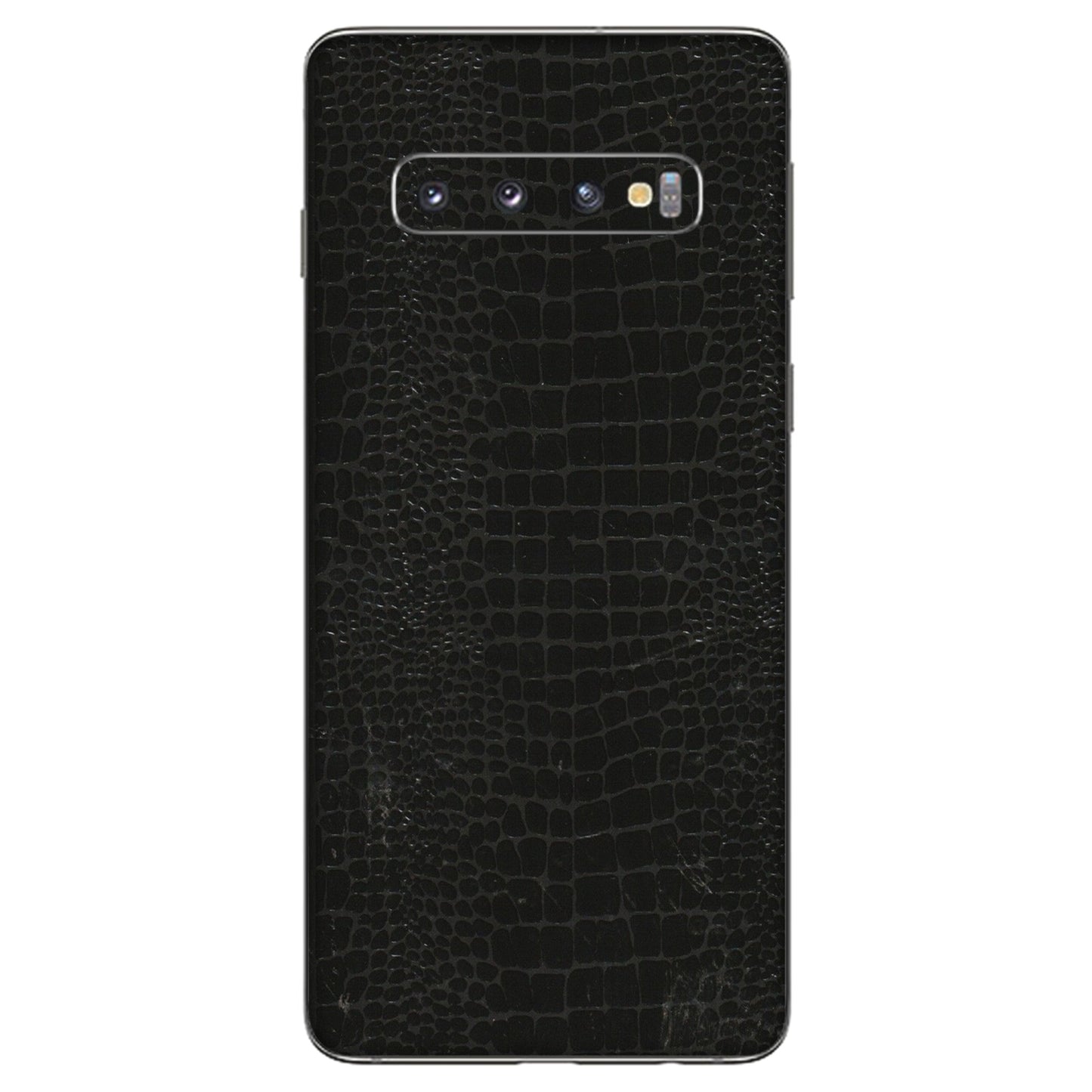 Samsung A/S Series Phone Skins (All Models) - Snake Leather Black - 3D Embossed Finish (L-107) Samsung Galaxy S10