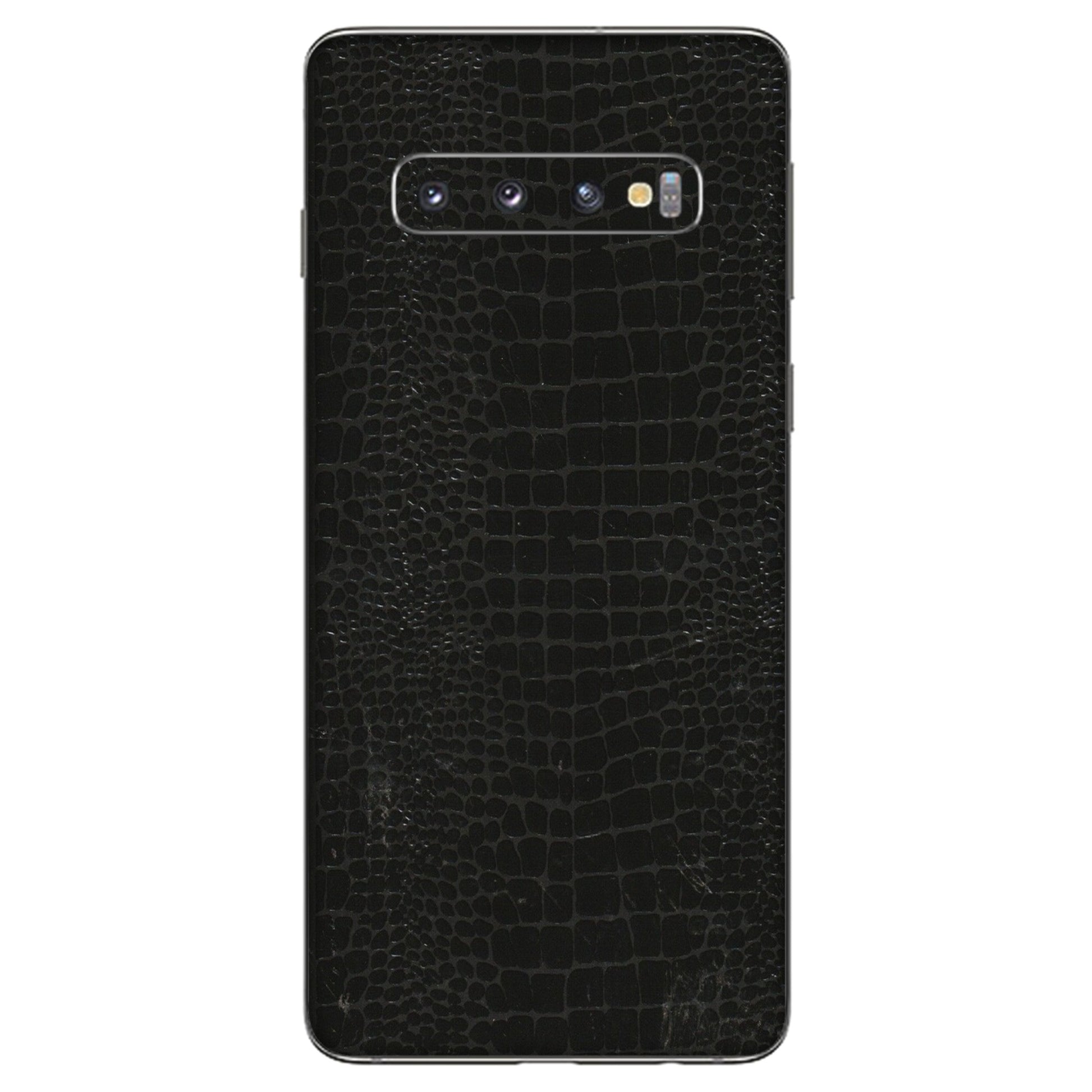 Samsung A/S Series Phone Skins (All Models) - Snake Leather Black - 3D Embossed Finish (L-107) Samsung Galaxy S10