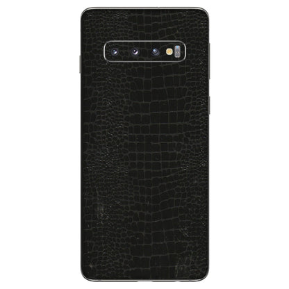 Samsung A/S Series Phone Skins (All Models) - Snake Leather Black - 3D Embossed Finish (L-107) Samsung Galaxy S10