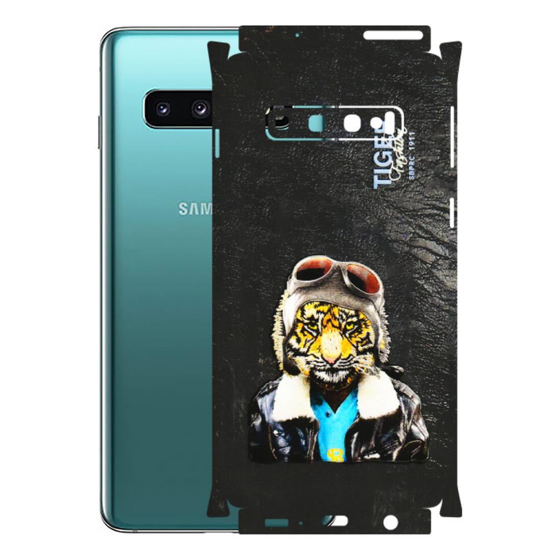 Samsung A/S Series Phone Skins (All Models) - Rider Tiger - 3D Embossed Finish (L-113) Samsung Galaxy S10