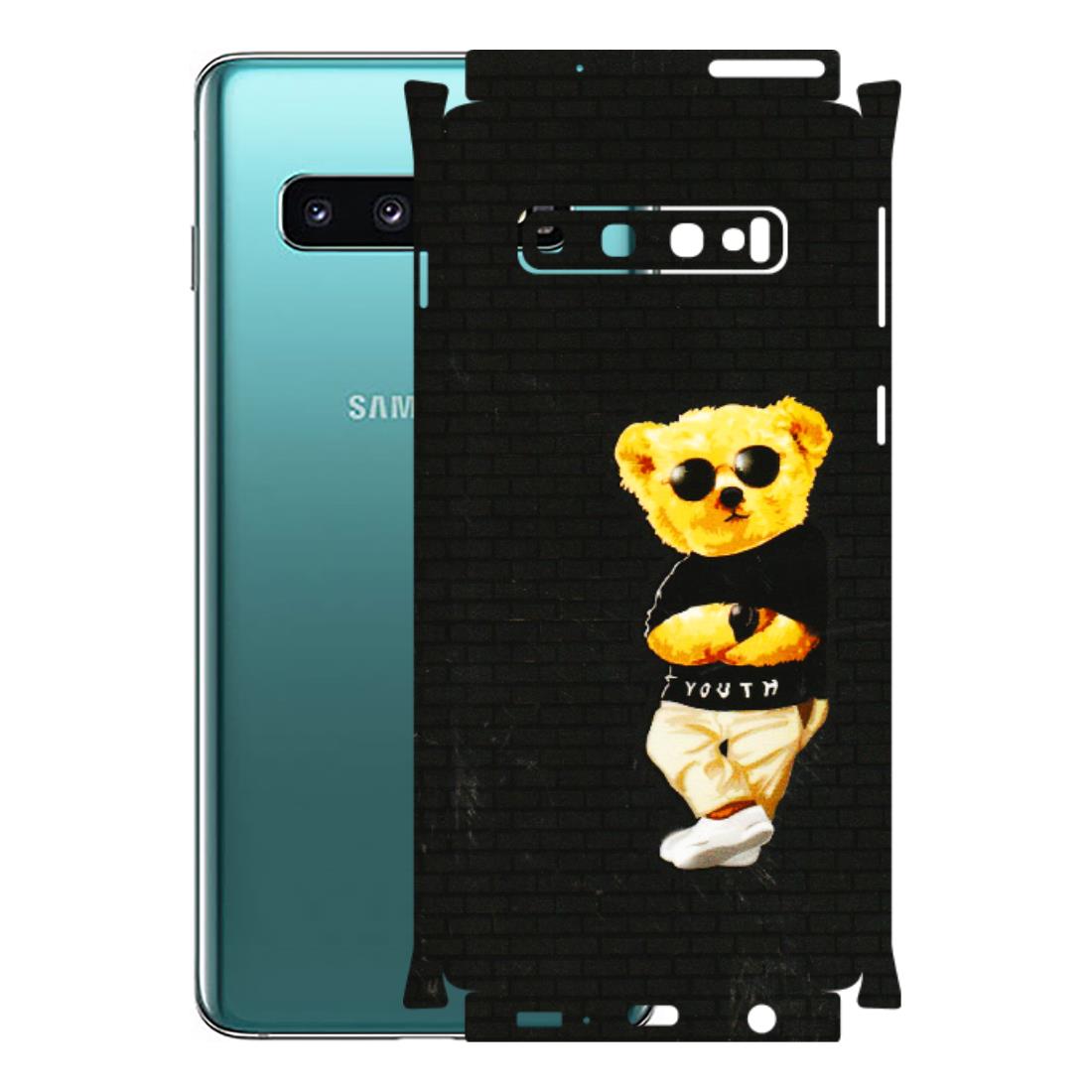 Samsung A/S Series Phone Skins (All Models) - Classy Teddy Bear - 3D Embossed Finish (L-116) Samsung Galaxy S10