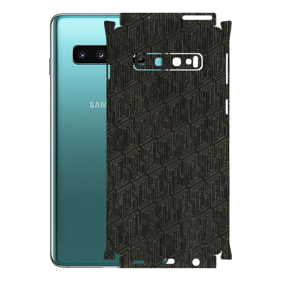 Samsung A/S Series Phone Skins (All Models) - Black Abstract Pattern - 3D Embossed Finish (L-117) Samsung Galaxy S10
