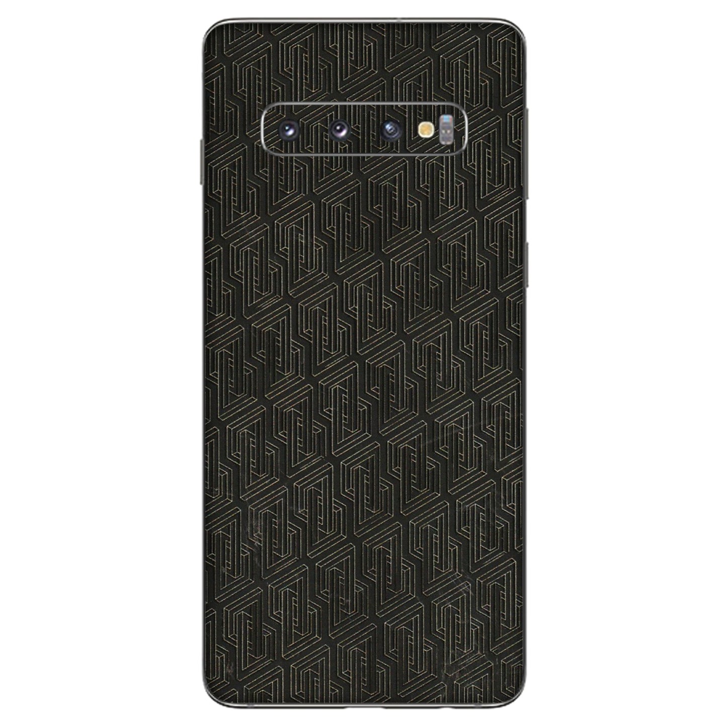 Samsung A/S Series Phone Skins (All Models) - Black Abstract Pattern - 3D Embossed Finish (L-117) Samsung Galaxy S10