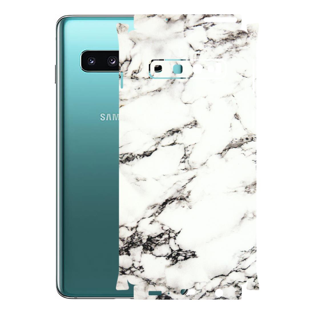 Samsung A/S Series Phone Skins (All Models) - Black and White Marble Texture - 3D Embossed Finish (L-124) Samsung Galaxy S10