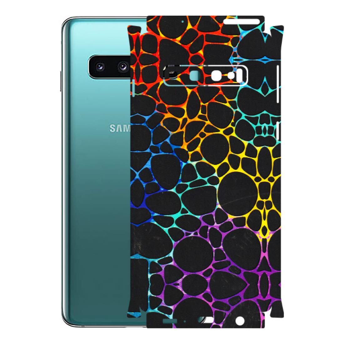 Samsung A/S Series Phone Skins (All Models) - Abstract Art MultiColour - 3D Embossed Finish (L-133) Samsung Galaxy S10
