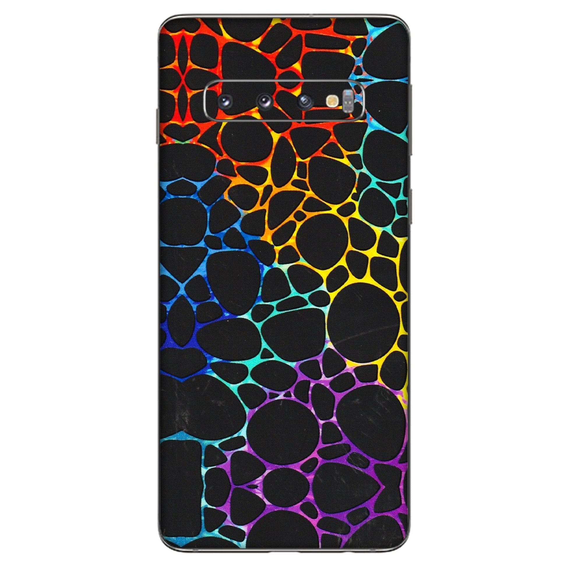Samsung A/S Series Phone Skins (All Models) - Abstract Art MultiColour - 3D Embossed Finish (L-133) Samsung Galaxy S10
