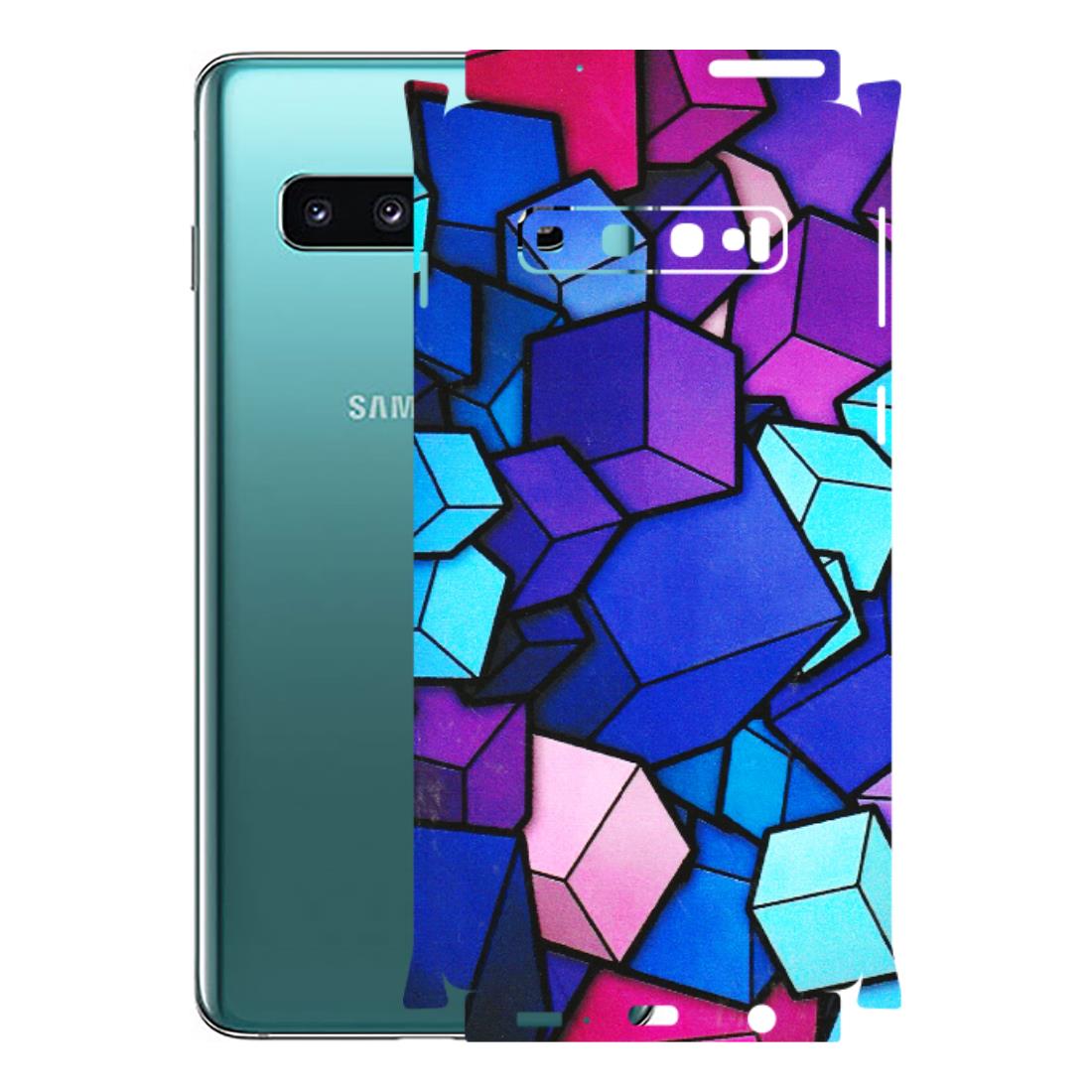Samsung A/S Series Phone Skins (All Models) - Cube Doodle - 3D Embossed Finish (L-141) Samsung Galaxy S10