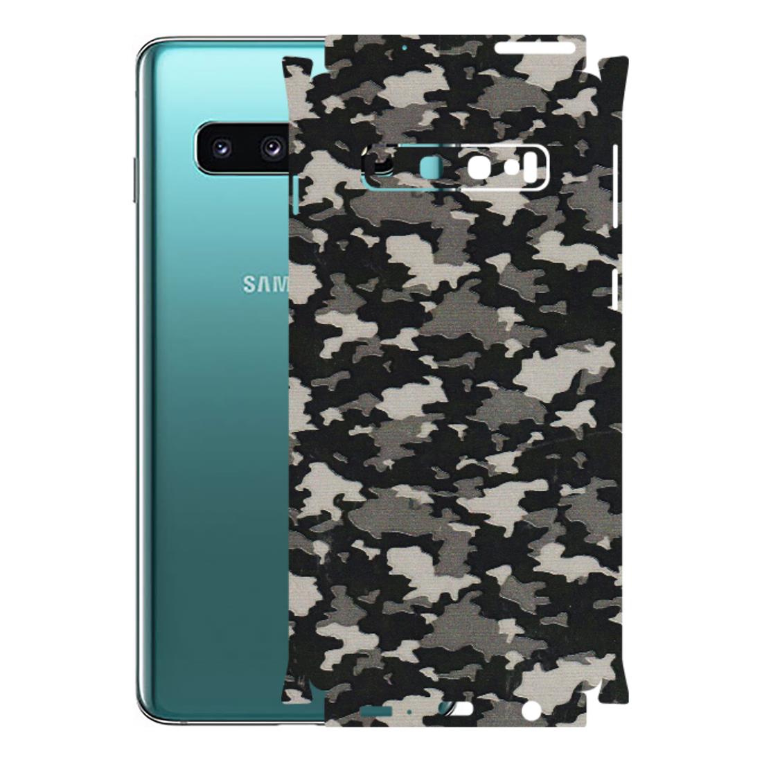 Samsung A/S Series Phone Skins (All Models) - Black/Grey Camoflaunge - 3D Embossed Finish (L-142) Samsung Galaxy S10