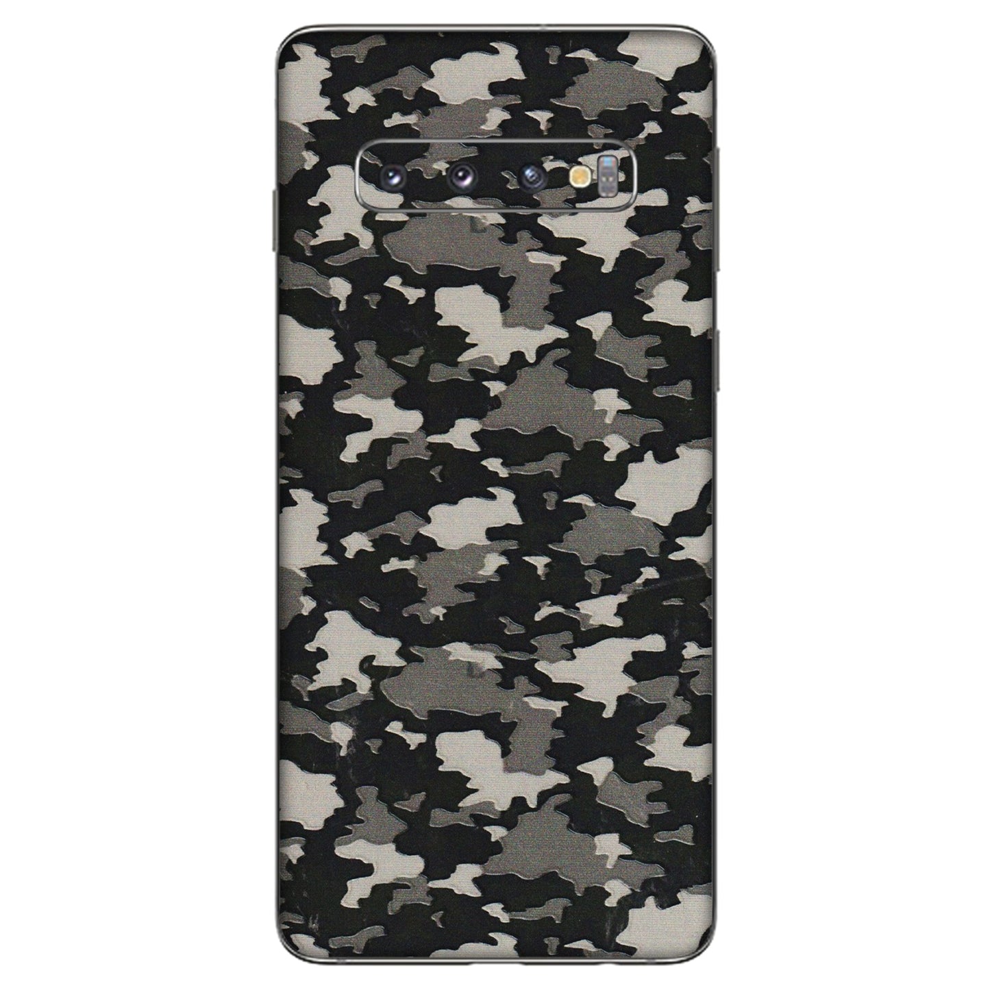 Samsung A/S Series Phone Skins (All Models) - Black/Grey Camoflaunge - 3D Embossed Finish (L-142) Samsung Galaxy S10