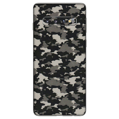 Samsung A/S Series Phone Skins (All Models) - Black/Grey Camoflaunge - 3D Embossed Finish (L-142) Samsung Galaxy S10